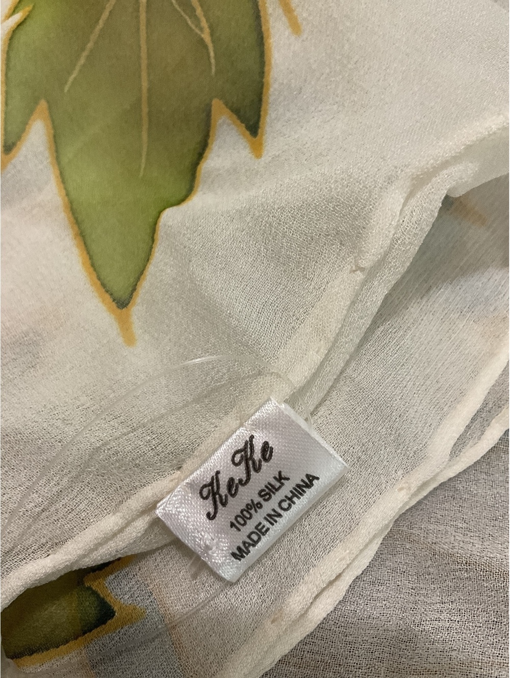 Keke 100% Silk Floral Scarf - Lightweight and Elegant - Picture 4 of 8